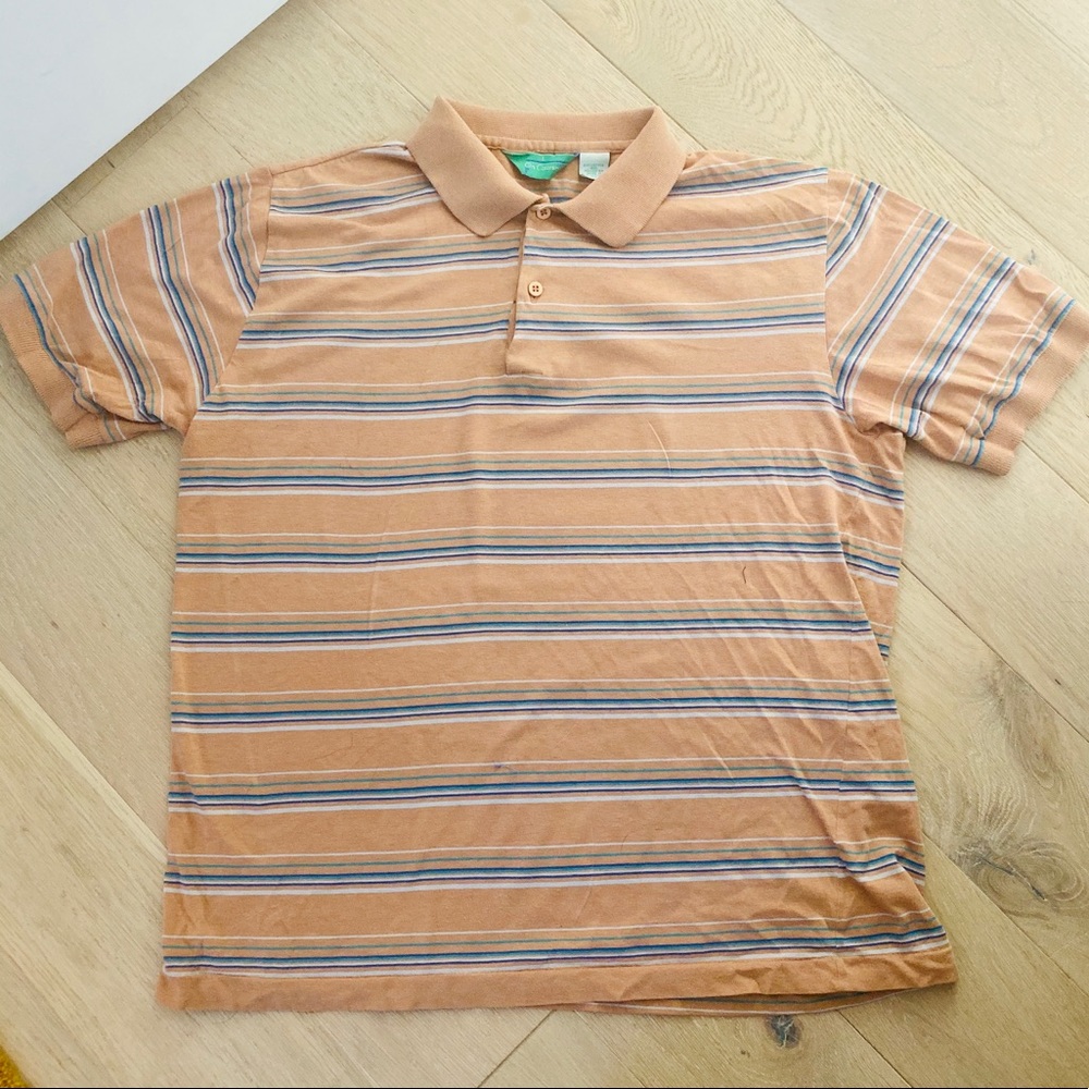 Vintage Striped Short Sleeve Polo